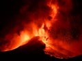Etna vulcan paroxysm Royalty Free Stock Photo