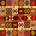 Etnic motifs background, carpet with folk ornaments