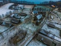 Etnographic Park in Dziekanowice village from above