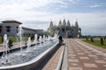 Beautiful view of Baps Shri Swaminarayan Mandir - a traditional Hindu place of worship