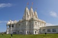 Beautiful view of Baps Shri Swaminarayan Mandir - a traditional Hindu place of worship