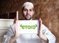 EToro brokerage company logo Royalty Free Stock Photo