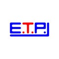 ETP letter logo creative design with vector graphic, ETP