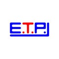 ETP letter logo creative design with vector graphic, ETP Royalty Free Stock Photo