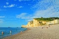 Etretat beach, Etretat cliffs, Normandy, France Royalty Free Stock Photo