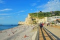 Etretat beach, Etretat cliffs, Normandy, France