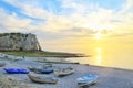 Etretat beach, Etretat cliffs, Normandy, France