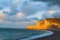 Etretat beach in normandie france