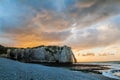 Etretat beach in normandie france