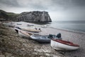 Etretat cliff and beach in Normandy, France