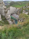 Etretat, France - May 2022: Coast of Etretat, Normandy, France