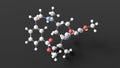 etripamil molecular structure, phenylbutylamines, ball and stick 3d model, structural chemical formula with colored atoms