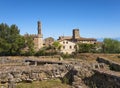 Etrurian ruins site in Volterra, Italy. Royalty Free Stock Photo