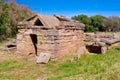 The Etruscan city of Populonia known for necropoleis, old ruins, castle and sea Royalty Free Stock Photo