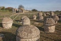 The Etruscan necropolis of Monterozzi 8th century b.C. is a world heritage site in Tarquinia, Cerveteri Rome Province, Italy