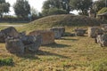 The Etruscan necropolis of Monterozzi 8th century b.C. is a world heritage site in Tarquinia, Cerveteri Rome Province, Italy