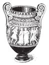 Etruscan vase, vintage engraving Royalty Free Stock Photo