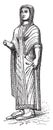 Etruscan woman, vintage engraving