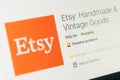 Etsy App Icon. Selective focus. Royalty Free Stock Photo