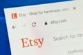 Etsy.com Web Site. Selective focus. Royalty Free Stock Photo