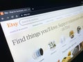 Etsy web page on a computer screen Royalty Free Stock Photo