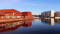 Ettans boat harbor at Kuststad in LuleÃÂ¥ Royalty Free Stock Photo