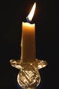 Etude with Burning Candle Royalty Free Stock Photo