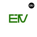 ETV Logo Letter Monogram Design Royalty Free Stock Photo