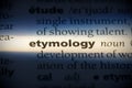 Etymology Royalty Free Stock Photo