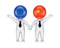 EU-chinese parthnership concept. Royalty Free Stock Photo
