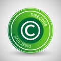 EU Digital Copyright Act Concept, Directive Compliance Stamp or Badge for Your Website Royalty Free Stock Photo