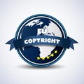 EU Digital Copyright Act Concept, Directive Compliance Stamp or Badge for Your Website Royalty Free Stock Photo