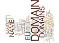 Eu Domains Word Cloud Concept