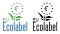 EU Ecolabel Logo, EU Ecolabel sign vector Royalty Free Stock Photo
