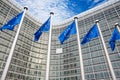 EU flags in front of Berlaymont