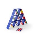 EU House of Cards Brexit Royalty Free Stock Photo