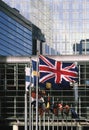 Eu parliament building brussels belgium europe Royalty Free Stock Photo