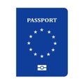 EU passport vector icon