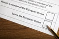EU Referendum Ballot Paper