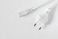 EU type power cord with C7, 2 Pin Cable on white background