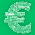 Word Cloud of the EURO Royalty Free Stock Photo