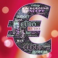 Word Cloud of the EURO Royalty Free Stock Photo