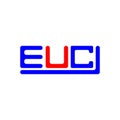 EUC letter logo creative design with vector graphic, EUC