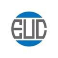 EUC letter logo design on white background. EUC creative initials circle logo concept