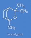 Eucalyptol eucalyptus oil molecule. Skeletal formula.