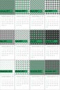 Eucalyptus and mine shaft colored geometric patterns calendar 2016