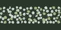 Eucalyptus silver dollar horizontal seamless border vector Royalty Free Stock Photo