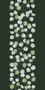 Eucalyptus silver dollar vertical seamless border vector Royalty Free Stock Photo