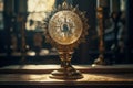 Eucharist Feast of Corpus Christi. Jesus Christ in the monstrance present in the Sacrament of the Eucharist. holy grail