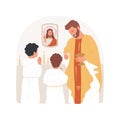 The Eucharist isolated cartoon vector illustration.